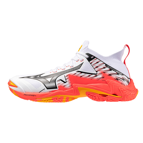 Mizuno Wave Lightning Neo 3 (25) - Sis&auml;pelikenk&auml; (White/Fiery Coral 2/Citrus)