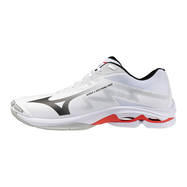 Mizuno Wave Lightning Pro (26) Miesten Sis&auml;pelikeng&auml;t (White/Black/Fiery Red)